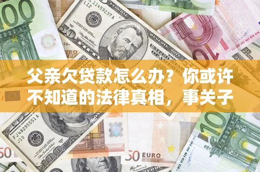武汉父亲欠贷款怎么办？你或许不知道的法律真相，事关子女未来