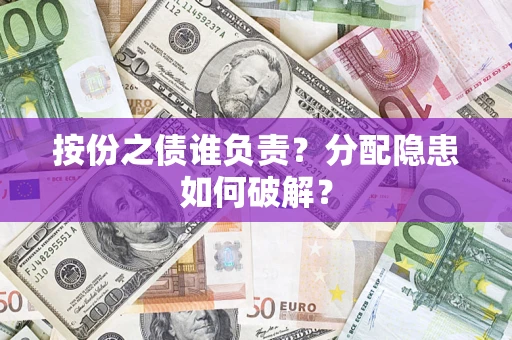 武汉按份之债谁负责？分配隐患如何破解？